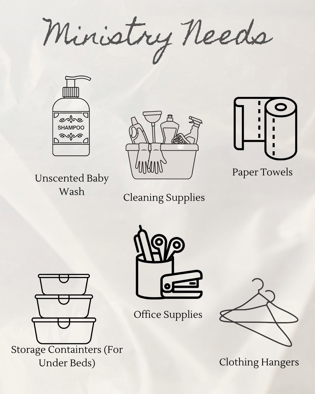 Eben Ministries shopping needs